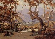 Elmer Wachtel Golder Autumn,Cajon Pass oil painting artist